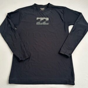 Billabong black long sleeve loose fit rash guard